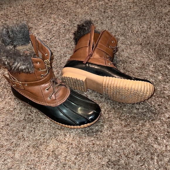 natural breeze Shoes - 🛍️Rain or snow boots with fur brown and black